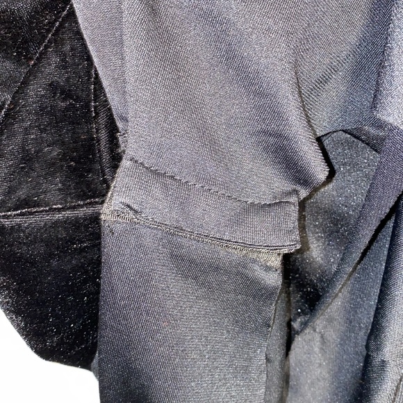 Zara Small Black Velvet Bodysuit Beaded Shoulders - Picture 11 of 13